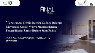 Perancangan Gedung Rektorat Universitas Katolik Widya Mandira dengan Unsur Budaya Sabu Raijua