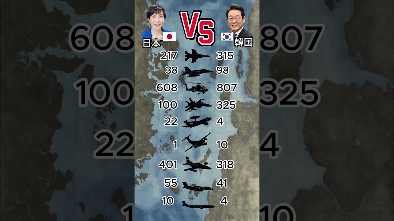 日本と韓国の空軍を比較する。結果は予想を上回った。 #ミリタリー #北朝鮮 #戦史ラボ #日本