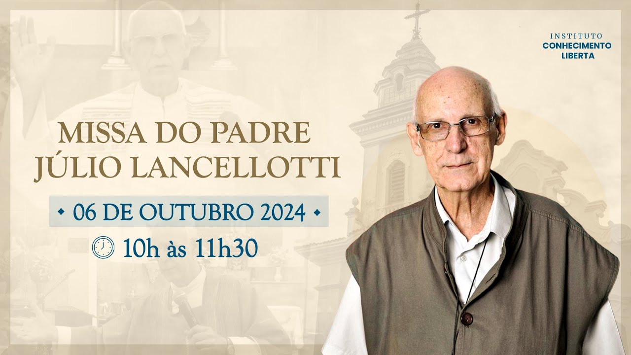 MISSA DE DOMINGO COM PADRE JÚLIO LANCELLOTTI - 06/OUTUBRO ÀS 10H