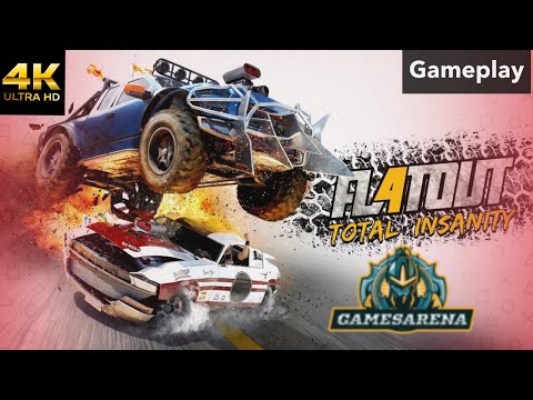 FlatOut 4: Total Insanity - Cup Pong Stunt - 4K Gameplay - PS5 - (No Commentary) - 2017