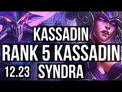 KASSADIN vs SYNDRA (MID) | 9/1/9, Rank 5 Kassadin, Legendary | KR Master | 12.23