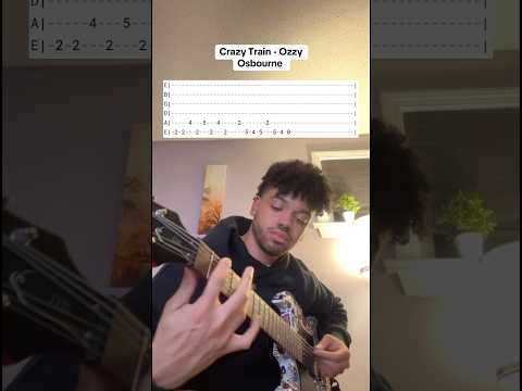 Learn how to Play Crazy Train by Ozzy Osbourne! #guitar #ozzyosbourne #crazytrain