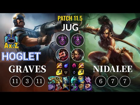 AXIZ Hoglet Graves vs Nidalee Jungle - KR Patch 11.5