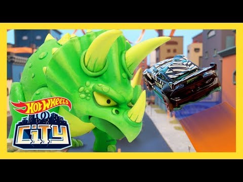 Triceratops Derrubado! | Hot Wheels City: Temporada 3 | Episódio 1