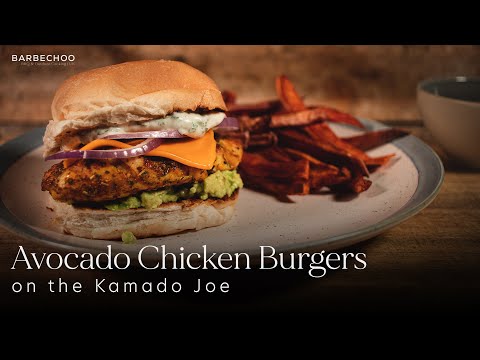 Avocado Grilled Chicken Burger | on the Kamado Joe | Barbechoo