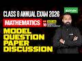 Class 8 Annual Exam 2026 Maths MODEL QUESTION PAPER DISCUSSION Xylem Class 8