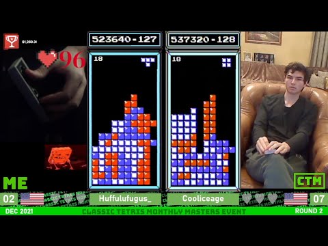 MASTERS Quarterfinal: Huff vs Eren ROLL VS TAP – Classic Tetris Monthly December 2021 [6/15]