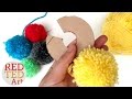 How To Make A Pom Pom Maker Tutorial Craft Basics Yarn Pom Pom