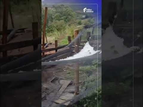 Chuva de granizo destrói lavouras de café em Muniz Freire