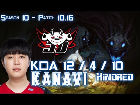 JDG Kanavi KINDRED vs NIDALEE Jungle - Patch 10.16 KR Ranked