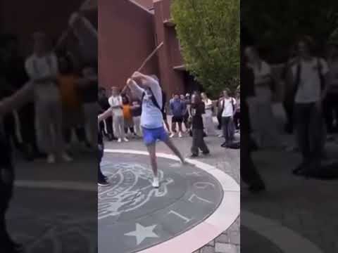 crazy protester on UTK seal #funny #politics #college #utk