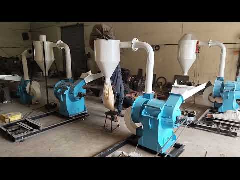 Semi-automatic painted maiz grinding hammer mill, three phas...