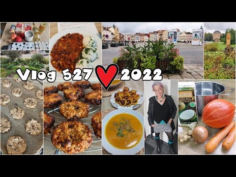 Vlog 527/22 - OOTD, zeleň v Budějcích, ovesné sušenky a dýňovka