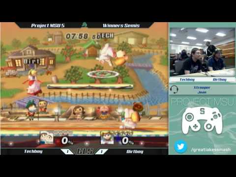 Project MSU 5 Winners Semis - Techboy (Ice Climbers/Fox) vs. Dirtboy (Squirtle/Peach)