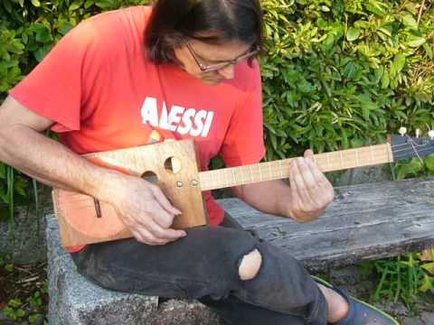 Three string fish box (cigar box style ) guitar - G tuning