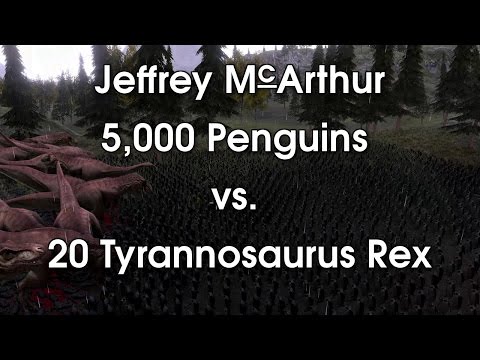 5000 Penguins vs 20 Tyrannosaurus Rex