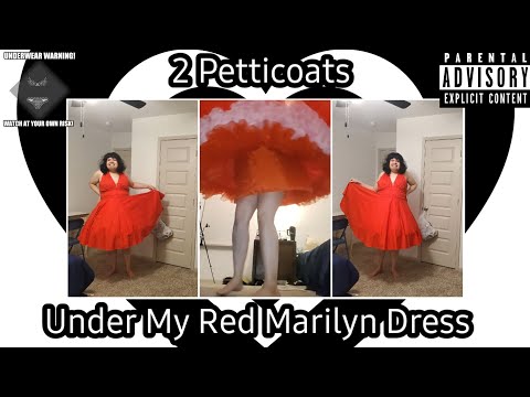 2 Petticoats Under My Red Marilyn Dress