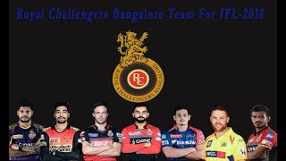 Royal Challengers Bangalore (RCB) team for IPL 11 2018