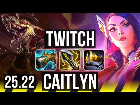 TWITCH & Yuumi vs CAITLYN & Lux (ADC) | 16/1/2, Legendary, 800+ games | NA Grandmaster | 25.22