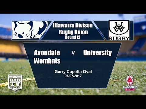 2017 IDRU Round 13 Full Match Replay - Avondale Wombats Vs University of Wollongong