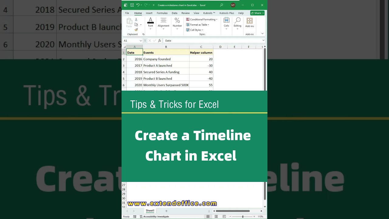 Create a Timeline Chart in Excel (Fast & Beautiful!)
