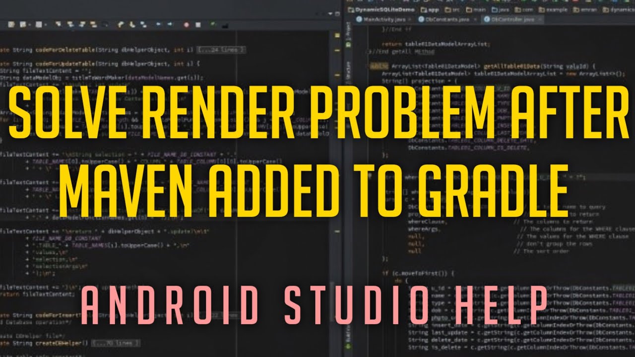 Solve Render Problems After Maven Added To Gradle | Android Studio Help