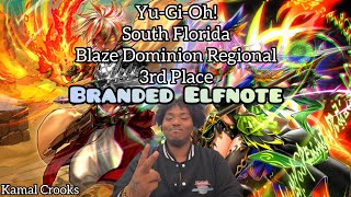 Yu-Gi-Oh! South Florida Blaze Dominion Regional - 3rd Place Branded Elfnote - Kamal Crooks