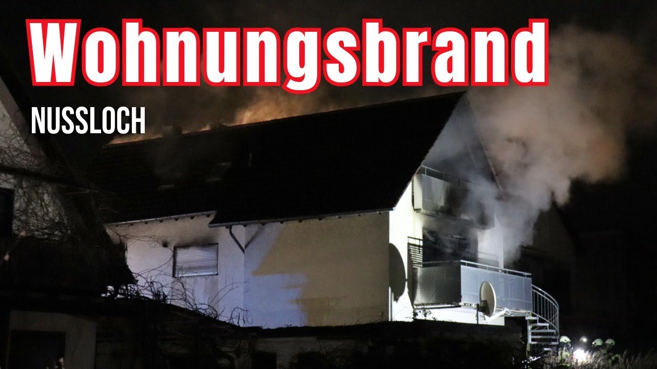 Feuer in Wohnhaus in Nußloch: Drei Bewohner im Krankenhaus, Schaden bei 150.000 Euro