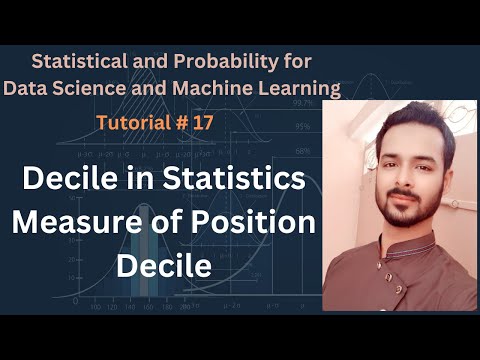 Tutorial 17 Decile in Statistics | Measure of Position Decile