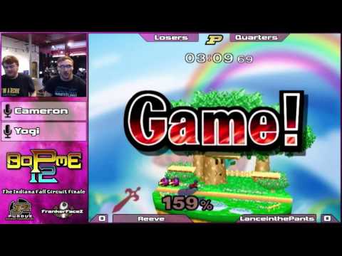BoPME 12 Melee - LanceinthePants (Falco) vs. Reeve (Marth) Losers Quarters