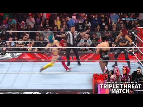 RAW 5/12/22 FULL MATCH - Bayley vs Rhea Ripley vs Asuka