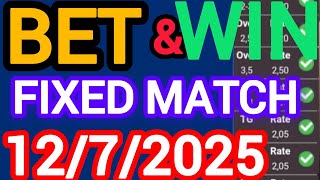 TODAY CORRECT SCORE PREDICTIONS 12/07/2025/FOOTBALL PREDICTIONS TODAY/SOCCER BETTING TIPS/SURE TIPS.