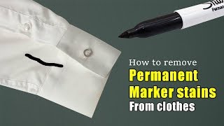 How to remove permanent marker stains from clothes | Truly effective method