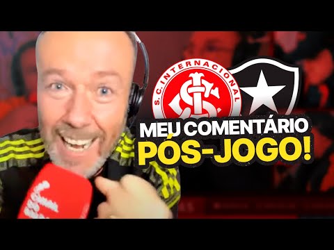 "ALIVIADO" | O COMENTÁRIO DE FABIANO BALDASSO APÓS INTER 3X1 BOTAFOGO