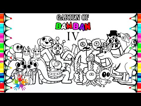 Garten of BanBan 4 New Coloring Pages / Color All  NEW Monsters / Cartoon - On & On [NCS Release]