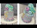 Drip Cake | Swirl Candy Cake | Pastel Colored Cake