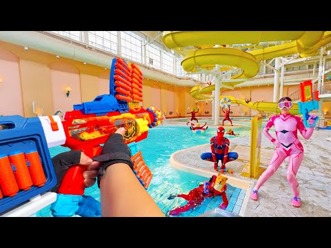 Nerf War | Water Park & SPA Battle Collection 9 (Nerf First Person Shooter)