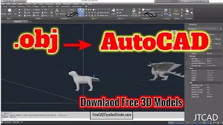 How to Open 3ds File in AutoCAD - How to import a obj file into AutoCAD - AutoCAD to Blender