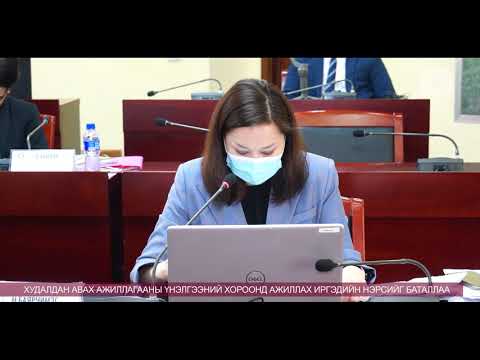 НИТХ-ын төлөөлөгч, Тэргүүлэгч Н.Баярчимэг Тэргүүлэгчдийн хурал /2021.02.05/