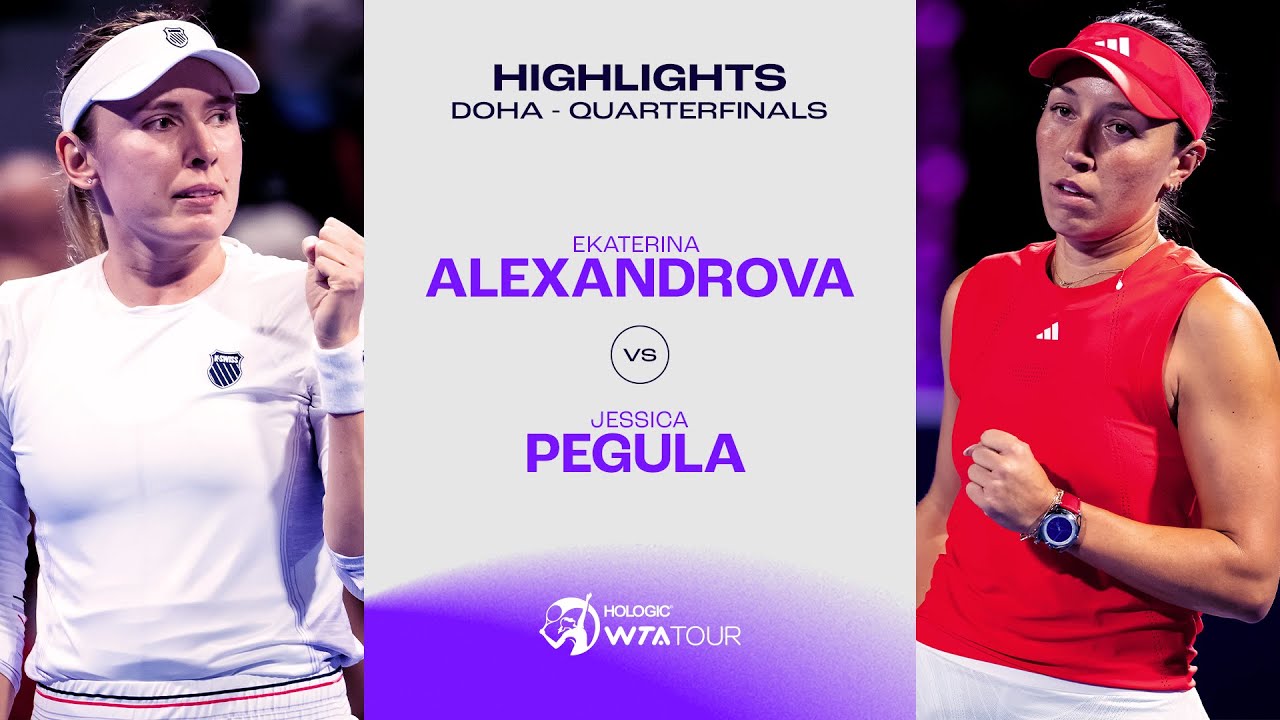 Ekaterina Alexandrova vs. Jessica Pegula | 2025 Doha Quarterfinal | WTA