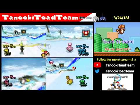4 Player Mario Kart Wii Flower Cup/Coin Runners! (3/24/18)