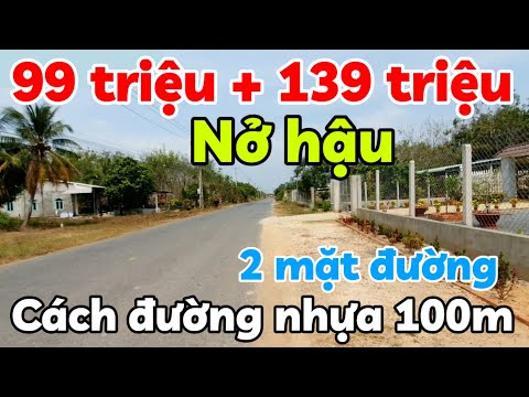 Lô đất 99 triệu + 139 triệu thổ cư nở hậu sổ hồng riêng cách đường nhựa 100m ở xã Hòa Hội Tây Ninh