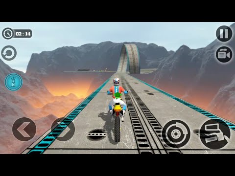 Impossible Moto Bike Tracks 3D - Yellow Moto Driving Stunts Simulator Levels 1 to 9 Android Gameplay