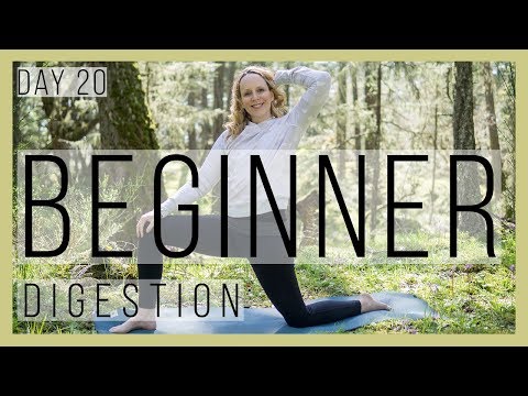 10 min Beginner Yoga for Digestion 30 Day Beginner Yoga Challenge | Day 20