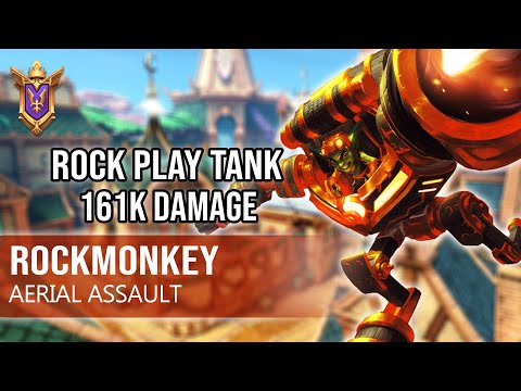 rockmonkey Play Tank 161K Damage | Pro Player | AERIAL ASSAULT | Paladins Competitive Gameplay