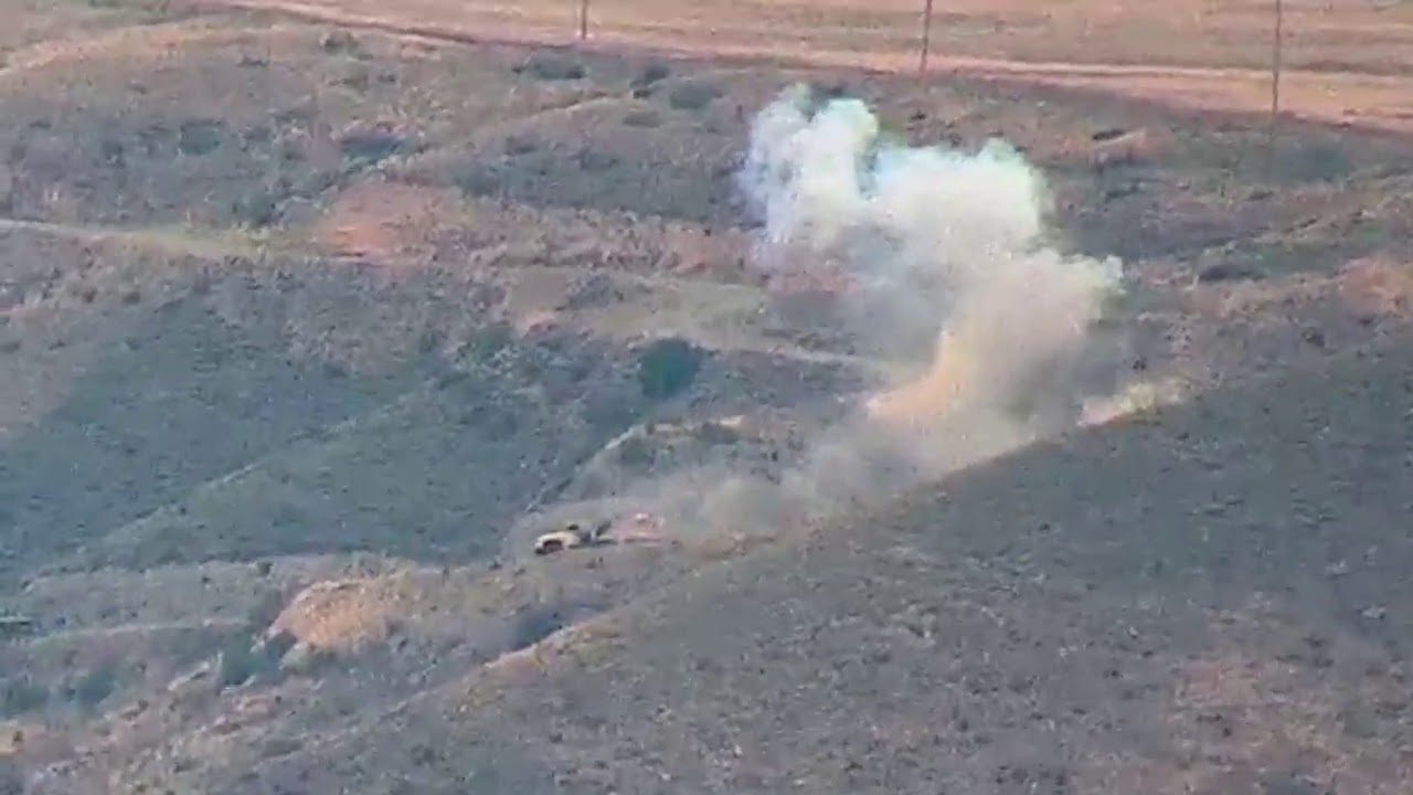 Ադրբեջանցի զինվորներ տեղափոխող մեքենաների խոցումը