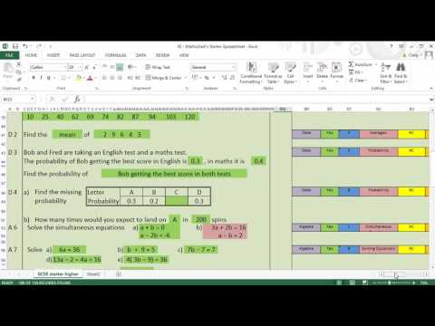 Maths ROTW 92 - Maths Starter Spreadsheet