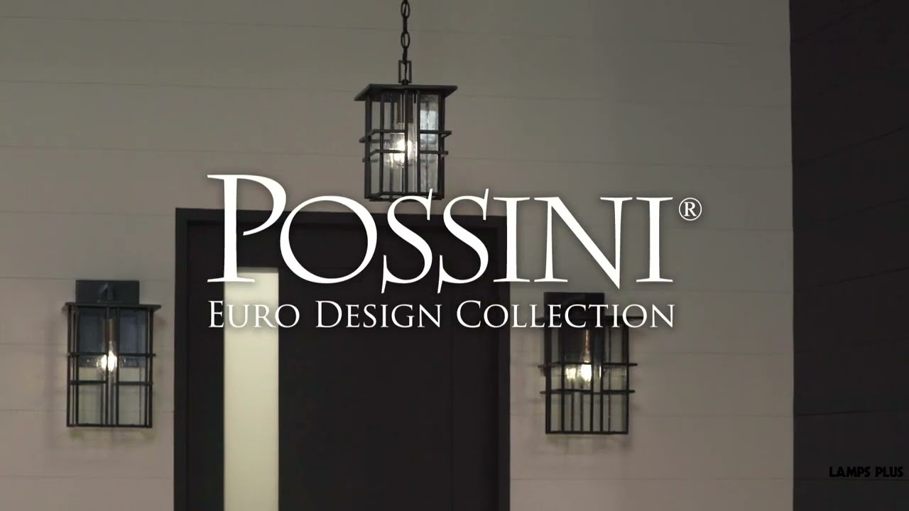 Video 1 Watch A Video About the Possini Euro Arley Black Outdoor Hanging Light