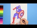 How To Draw Captain America Art Artforall Arttutorial Easydrawing