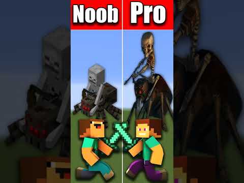Burn  - NOOB VS PRO Minecraft Pixel art✨Spider Jockey #shorts
